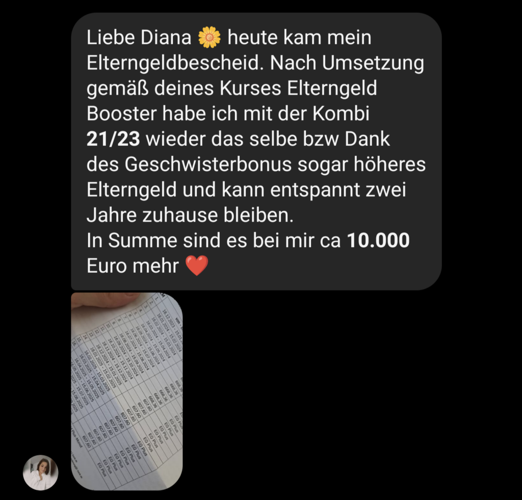 Feedback ELTERNGELD BOOSTER
