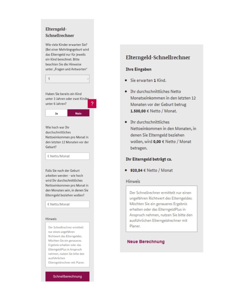 Fehler bei der Elterngeldberechnung beim 2. Kind: Falscher Zeitraum, Elternzeit nicht ausgeklammert, Mutterschutz nicht erfasst.