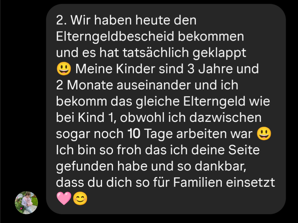 Feedback ELTERNGELD NEXT